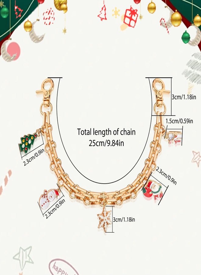 LSBDJDL Wallet Chain Keychains Purse Charms Purse Extender Keychains Bag Charms For Tote Bags Handbags Accessories For Women (Christmas) - Image 2